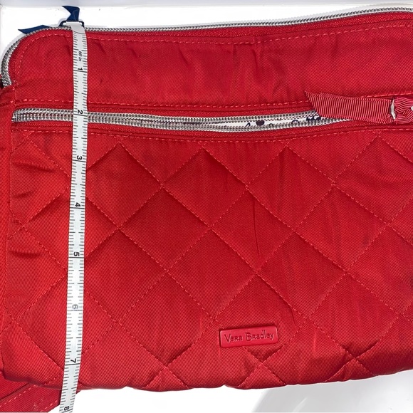 Vera Bradley Triple Compartment Crossbody bag in the color Cardinal Red. - Picture 3 of 8
